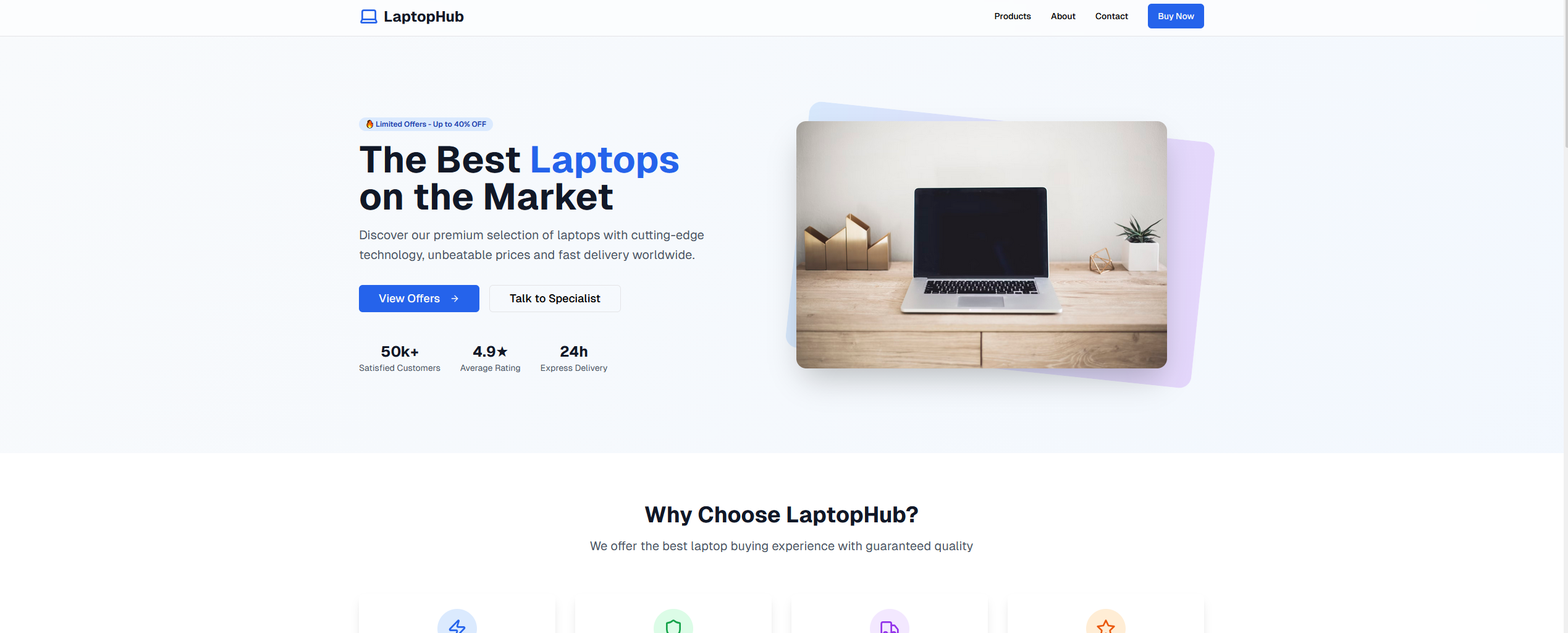 Exemplo de Landing Page
